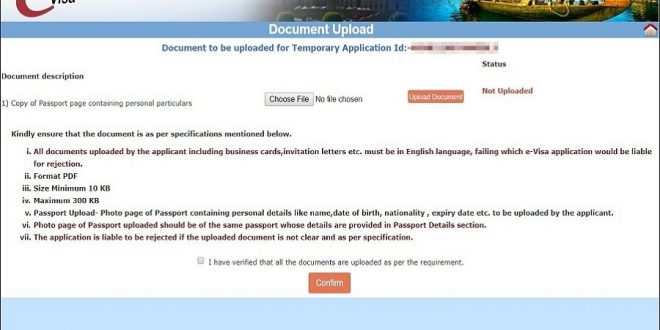 Indian visa document requirements